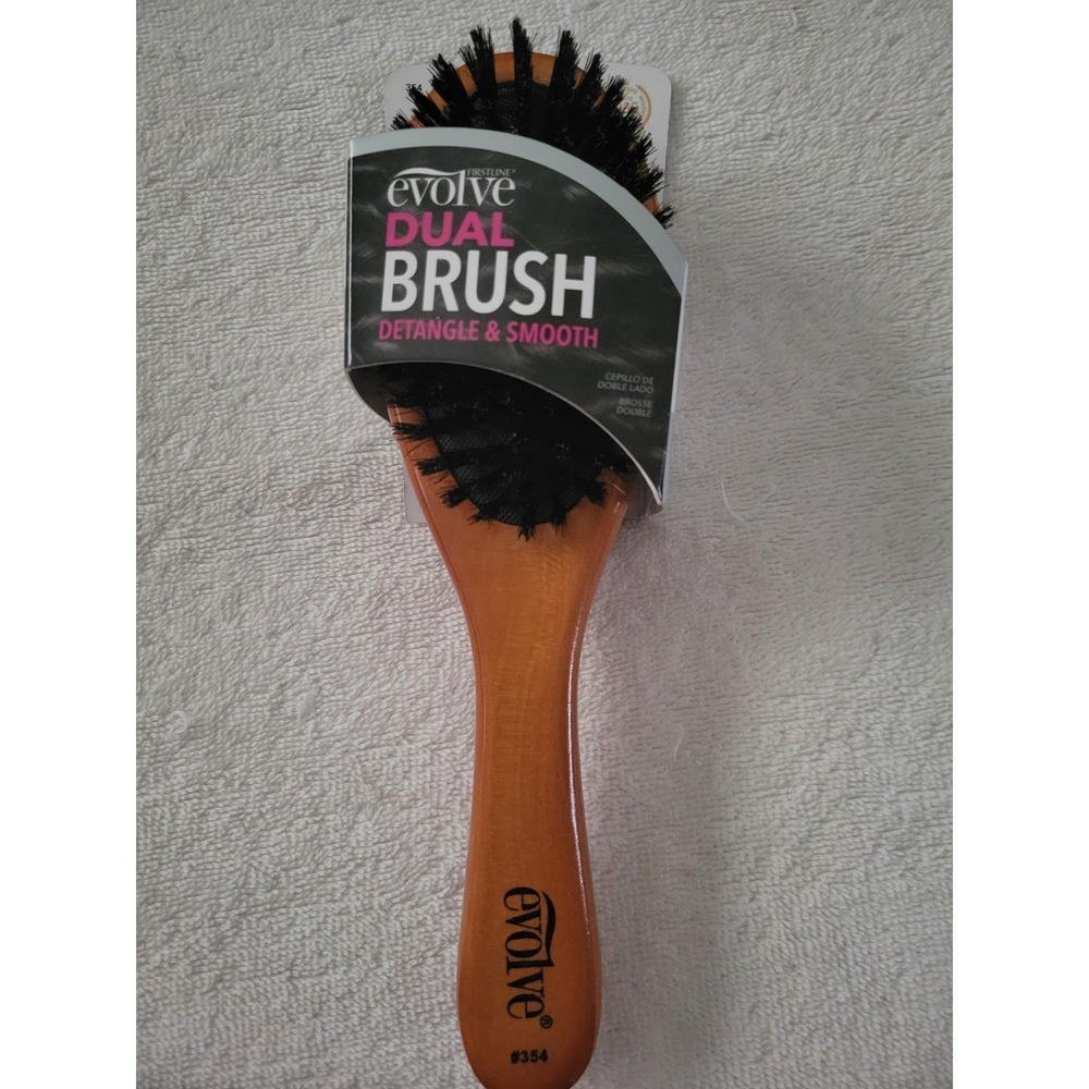 Firstline Evolve Dual Brush 354 Boar and Plastic Bristle Detangle and Smooth